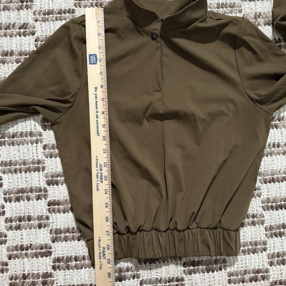 Aday Womens Pullover 1/4 Snap Top Size XS Performance Workout Travel Long Sleeve - Picture 8 of 10